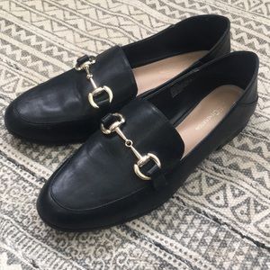 Black loafers